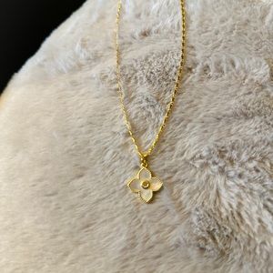 24K Gold Filled Mini Flower Charm Necklace